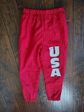 Vintage 90s Horizon USA red windbreaker pants size M-L